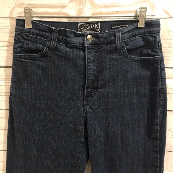 NYDJ Midrise Bootcut Dark Wash Jeans Embellished - Picture 3 of 8